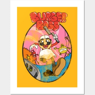 Burger Boss (front & back) Posters and Art